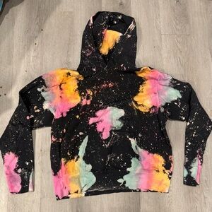 Elements By Talentless Tie Dye Multicolor Constellation Hoodie, Size Large